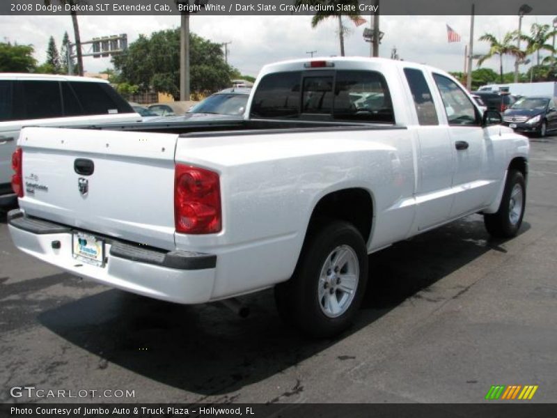 Bright White / Dark Slate Gray/Medium Slate Gray 2008 Dodge Dakota SLT Extended Cab