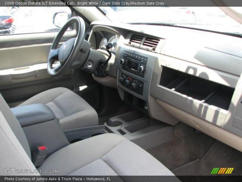 Bright White / Dark Slate Gray/Medium Slate Gray 2008 Dodge Dakota SLT Extended Cab
