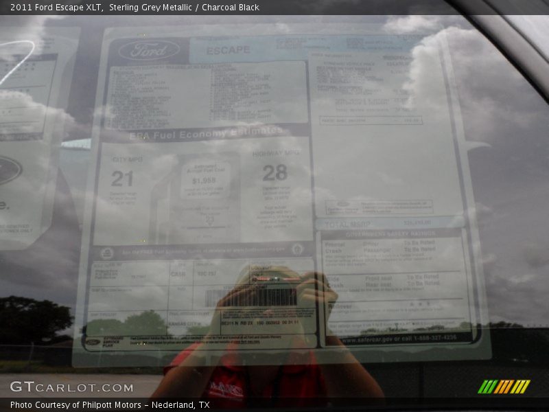 Sterling Grey Metallic / Charcoal Black 2011 Ford Escape XLT