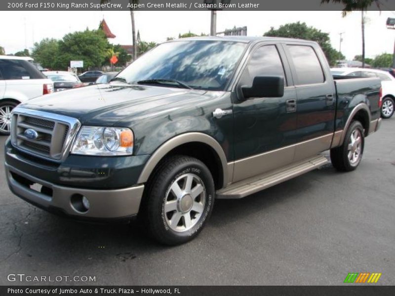 Aspen Green Metallic / Castano Brown Leather 2006 Ford F150 King Ranch SuperCrew