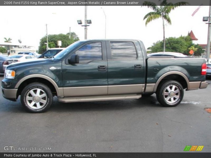 Aspen Green Metallic / Castano Brown Leather 2006 Ford F150 King Ranch SuperCrew