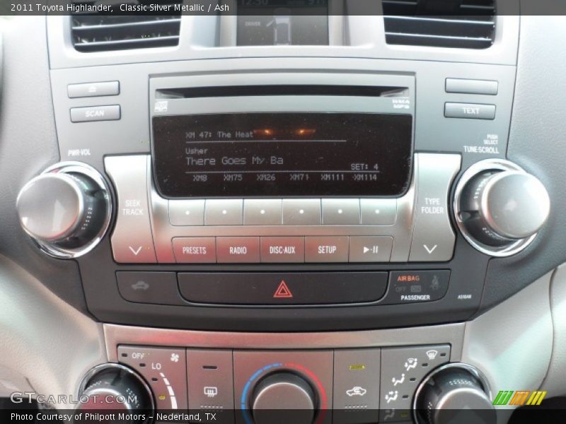 Controls of 2011 Highlander 