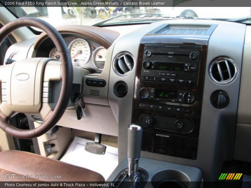 Aspen Green Metallic / Castano Brown Leather 2006 Ford F150 King Ranch SuperCrew