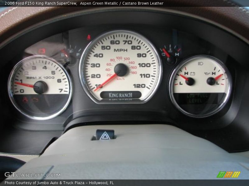 Aspen Green Metallic / Castano Brown Leather 2006 Ford F150 King Ranch SuperCrew