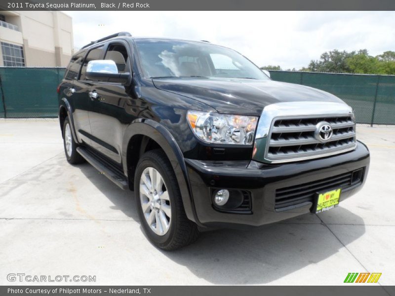 Black / Red Rock 2011 Toyota Sequoia Platinum