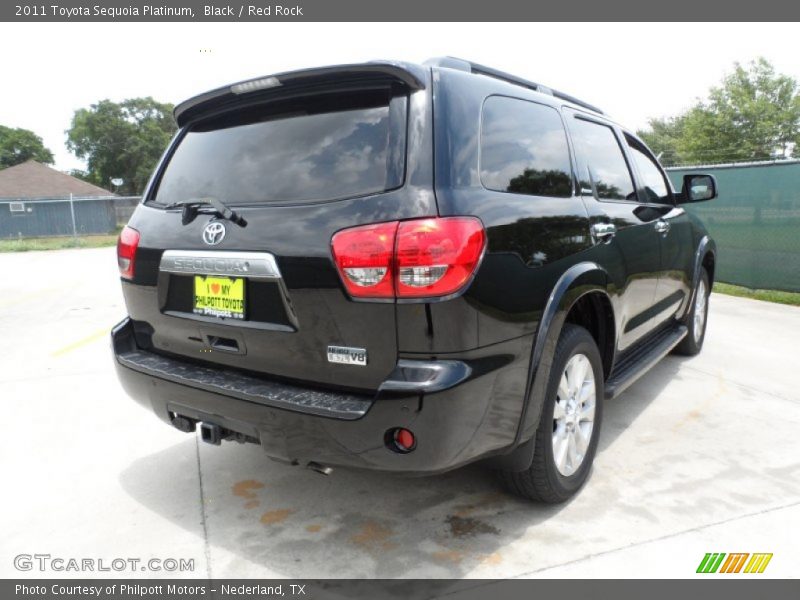 Black / Red Rock 2011 Toyota Sequoia Platinum