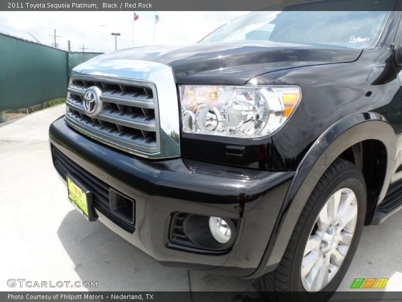 Black / Red Rock 2011 Toyota Sequoia Platinum