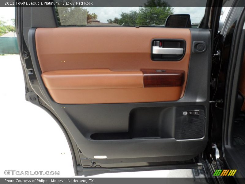 Black / Red Rock 2011 Toyota Sequoia Platinum