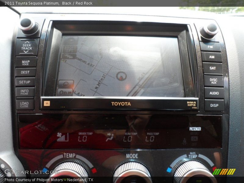 Black / Red Rock 2011 Toyota Sequoia Platinum