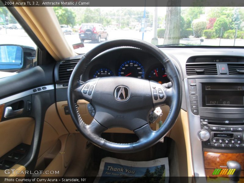 Anthracite Metallic / Camel 2004 Acura TL 3.2
