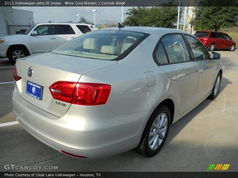 White Gold Metallic / Cornsilk Beige 2011 Volkswagen Jetta SE Sedan