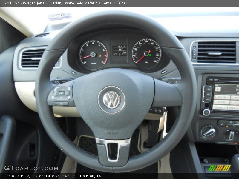 White Gold Metallic / Cornsilk Beige 2011 Volkswagen Jetta SE Sedan