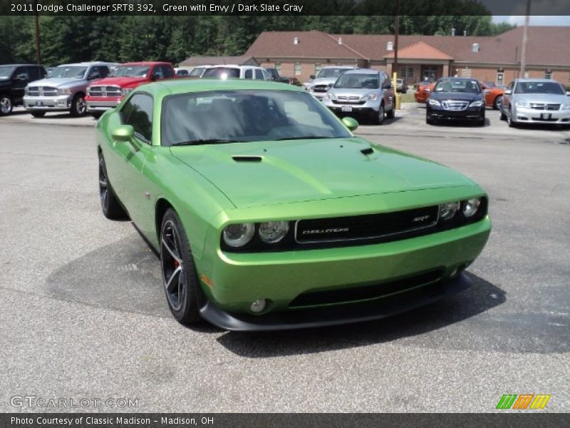 Green with Envy / Dark Slate Gray 2011 Dodge Challenger SRT8 392