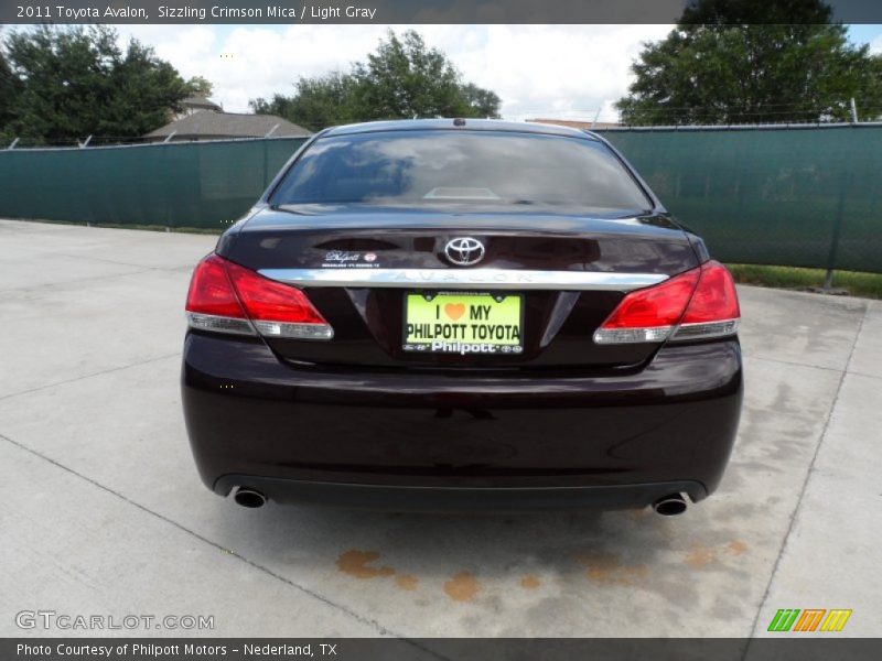 Sizzling Crimson Mica / Light Gray 2011 Toyota Avalon
