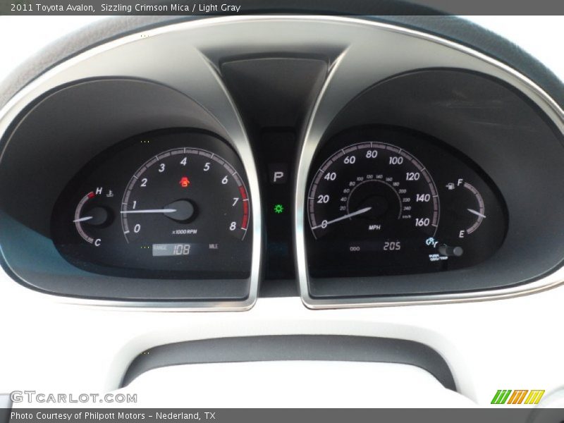 Sizzling Crimson Mica / Light Gray 2011 Toyota Avalon