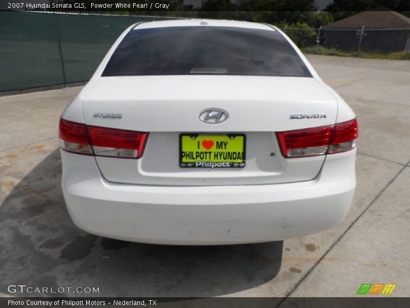 Powder White Pearl / Gray 2007 Hyundai Sonata GLS