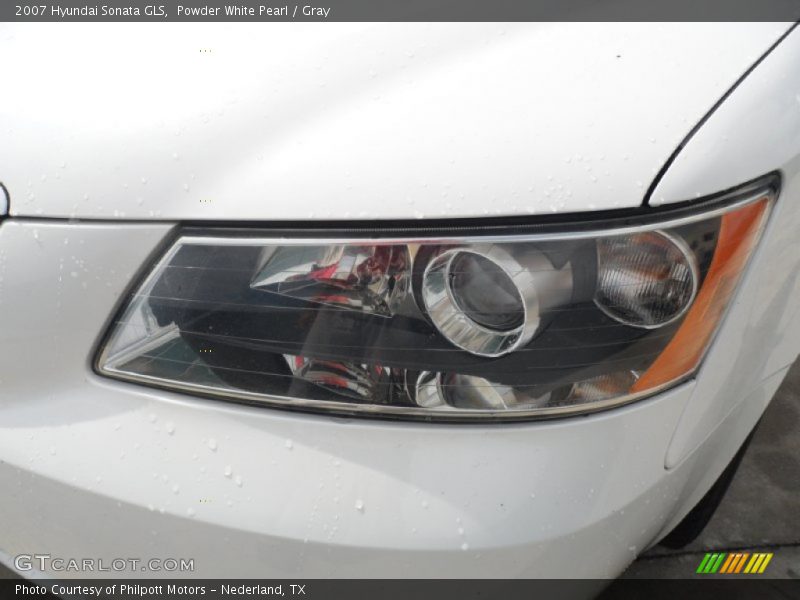 Powder White Pearl / Gray 2007 Hyundai Sonata GLS