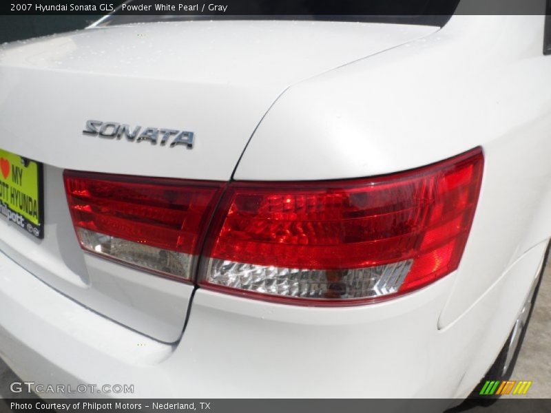 Powder White Pearl / Gray 2007 Hyundai Sonata GLS