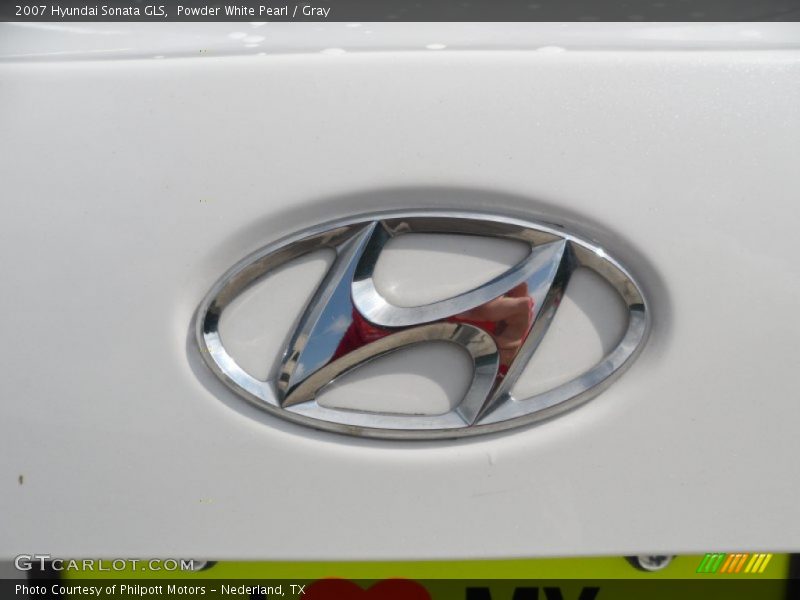 Powder White Pearl / Gray 2007 Hyundai Sonata GLS