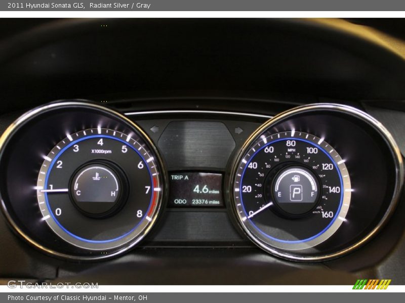Radiant Silver / Gray 2011 Hyundai Sonata GLS