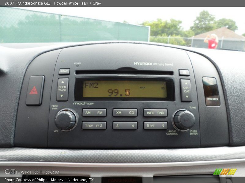 Powder White Pearl / Gray 2007 Hyundai Sonata GLS