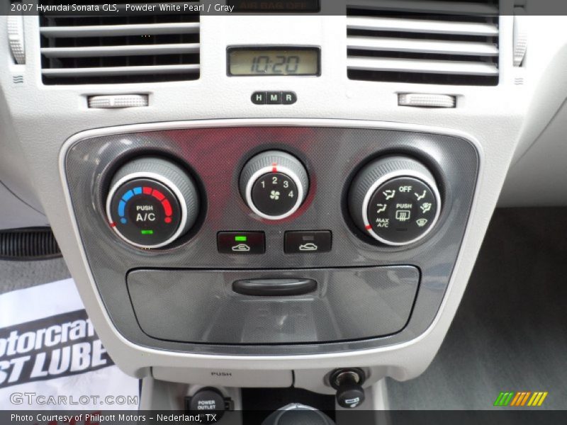 Powder White Pearl / Gray 2007 Hyundai Sonata GLS