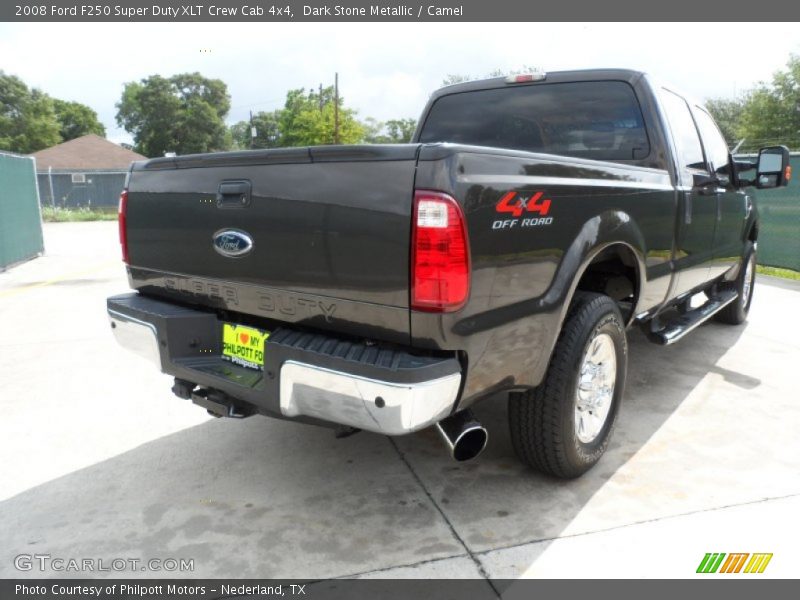Dark Stone Metallic / Camel 2008 Ford F250 Super Duty XLT Crew Cab 4x4