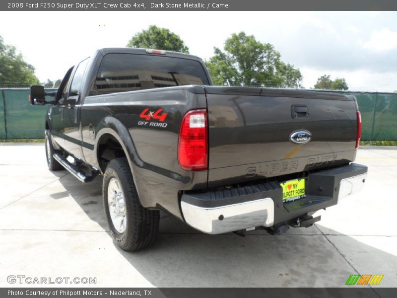 Dark Stone Metallic / Camel 2008 Ford F250 Super Duty XLT Crew Cab 4x4
