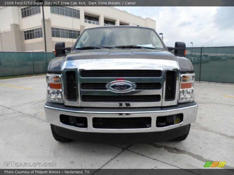 Dark Stone Metallic / Camel 2008 Ford F250 Super Duty XLT Crew Cab 4x4