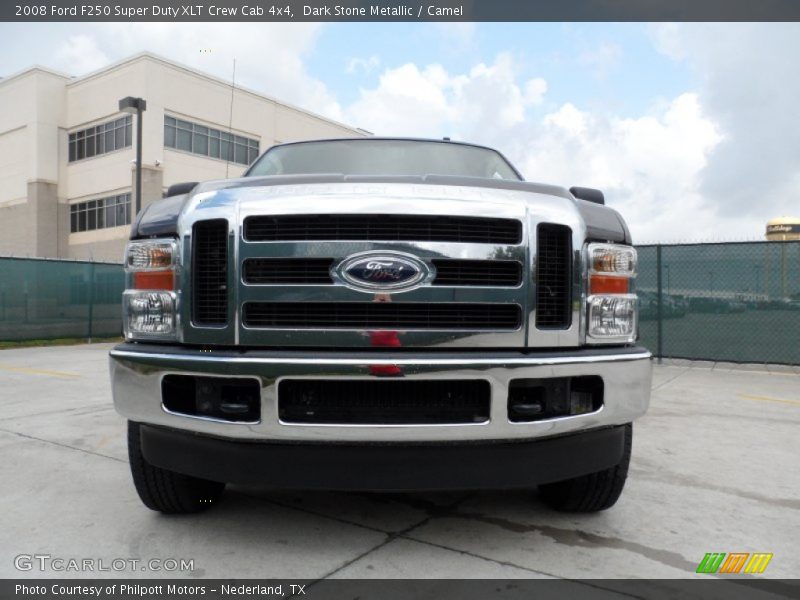 Dark Stone Metallic / Camel 2008 Ford F250 Super Duty XLT Crew Cab 4x4