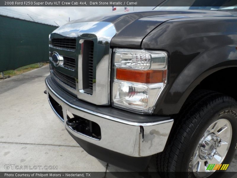 Dark Stone Metallic / Camel 2008 Ford F250 Super Duty XLT Crew Cab 4x4