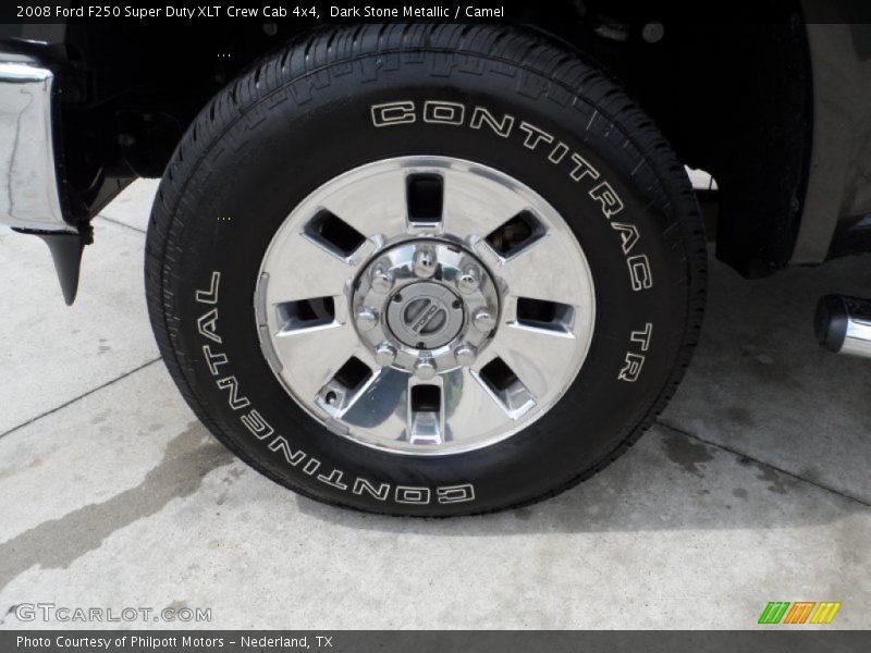 Dark Stone Metallic / Camel 2008 Ford F250 Super Duty XLT Crew Cab 4x4