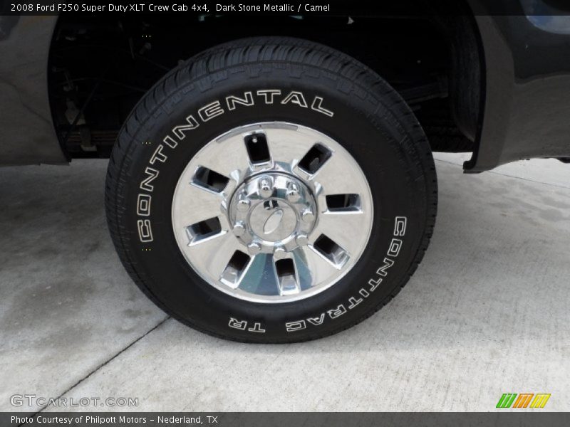 Dark Stone Metallic / Camel 2008 Ford F250 Super Duty XLT Crew Cab 4x4