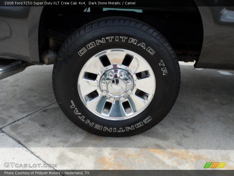 Dark Stone Metallic / Camel 2008 Ford F250 Super Duty XLT Crew Cab 4x4