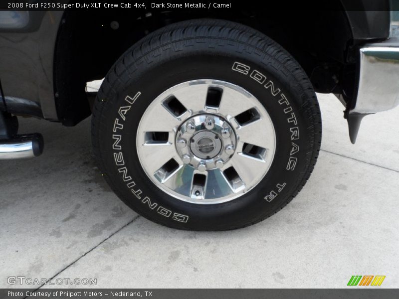 Dark Stone Metallic / Camel 2008 Ford F250 Super Duty XLT Crew Cab 4x4