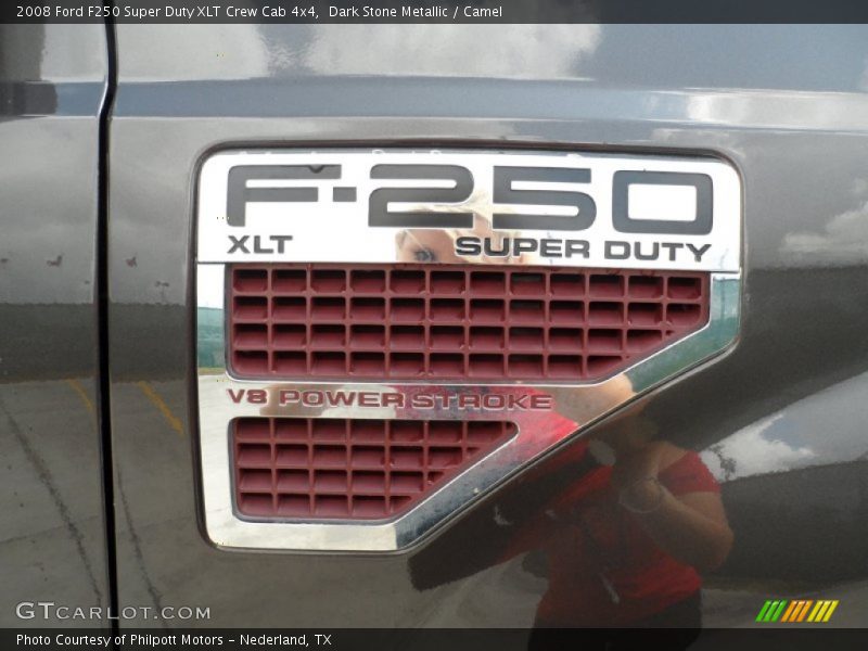 Dark Stone Metallic / Camel 2008 Ford F250 Super Duty XLT Crew Cab 4x4