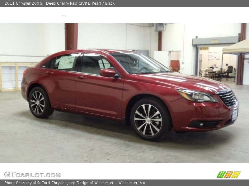 Deep Cherry Red Crystal Pearl / Black 2011 Chrysler 200 S