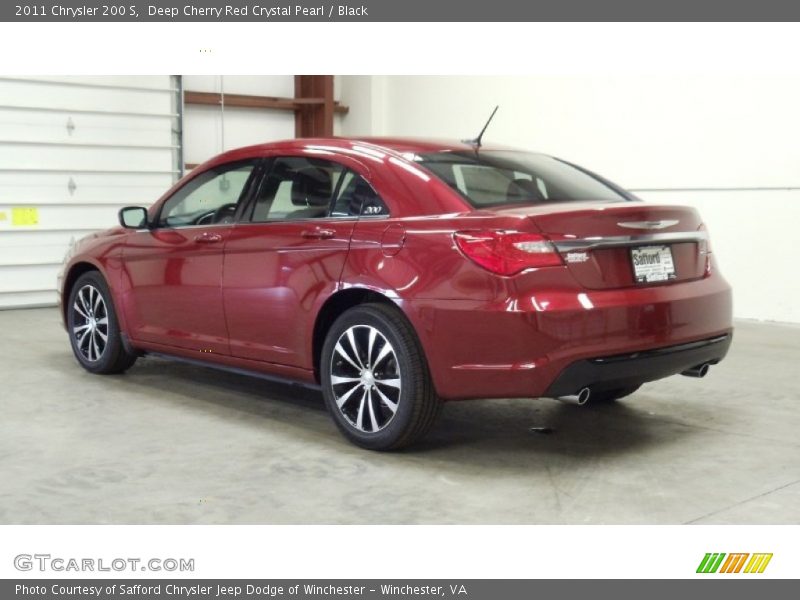 Deep Cherry Red Crystal Pearl / Black 2011 Chrysler 200 S