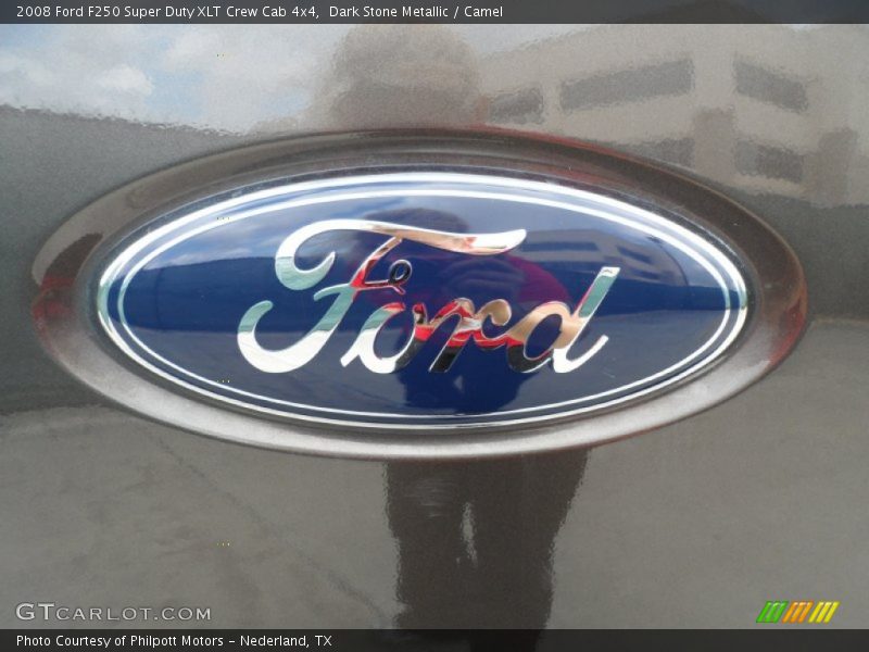Dark Stone Metallic / Camel 2008 Ford F250 Super Duty XLT Crew Cab 4x4