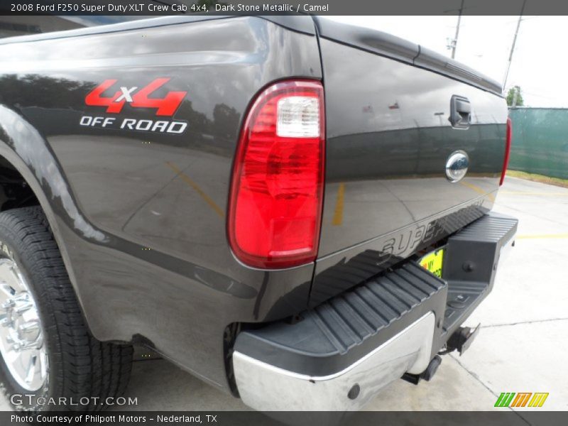 Dark Stone Metallic / Camel 2008 Ford F250 Super Duty XLT Crew Cab 4x4
