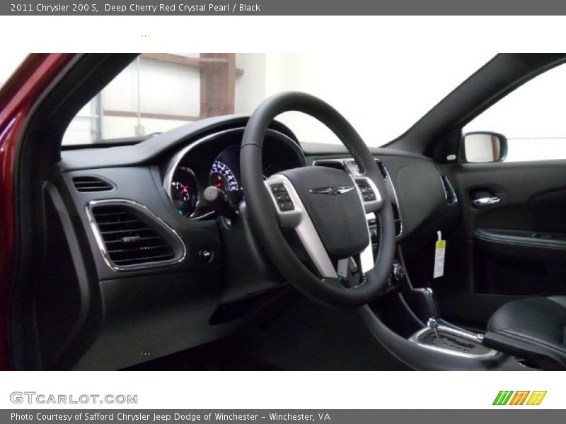 Deep Cherry Red Crystal Pearl / Black 2011 Chrysler 200 S