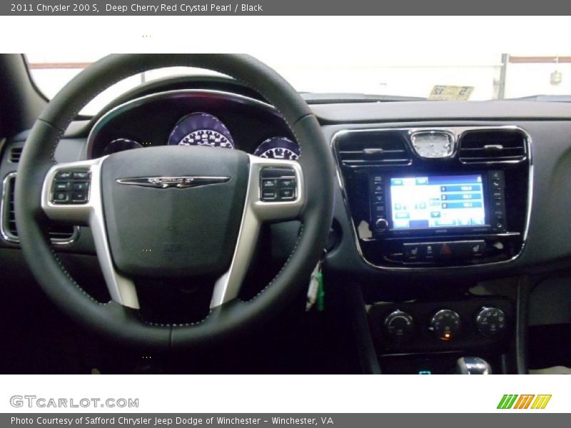 Deep Cherry Red Crystal Pearl / Black 2011 Chrysler 200 S