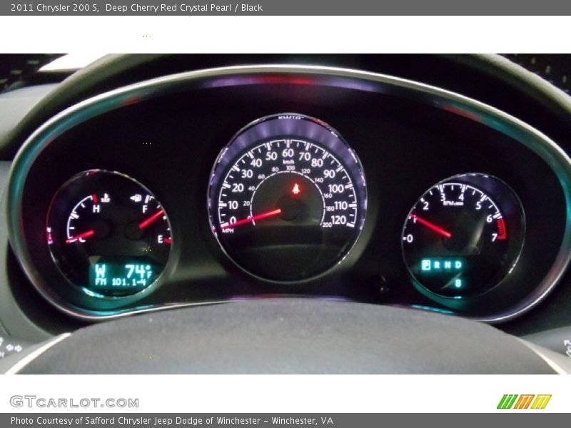 Deep Cherry Red Crystal Pearl / Black 2011 Chrysler 200 S