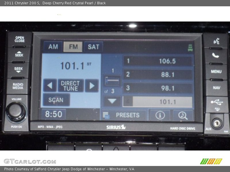 Deep Cherry Red Crystal Pearl / Black 2011 Chrysler 200 S