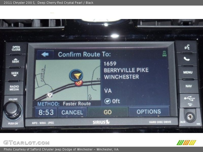 Deep Cherry Red Crystal Pearl / Black 2011 Chrysler 200 S