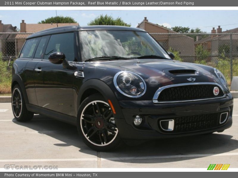 Reef Blue Metallic / Black Lounge Leather/Damson Red Piping 2011 Mini Cooper Clubman Hampton Package