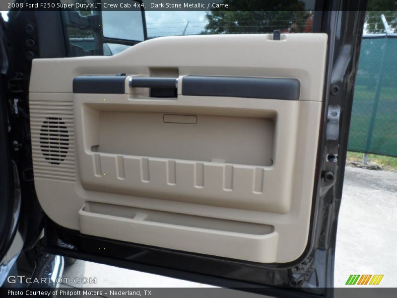 Dark Stone Metallic / Camel 2008 Ford F250 Super Duty XLT Crew Cab 4x4