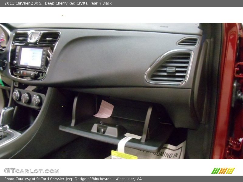 Deep Cherry Red Crystal Pearl / Black 2011 Chrysler 200 S