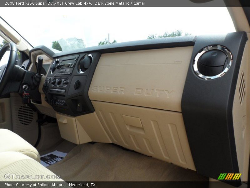 Dark Stone Metallic / Camel 2008 Ford F250 Super Duty XLT Crew Cab 4x4