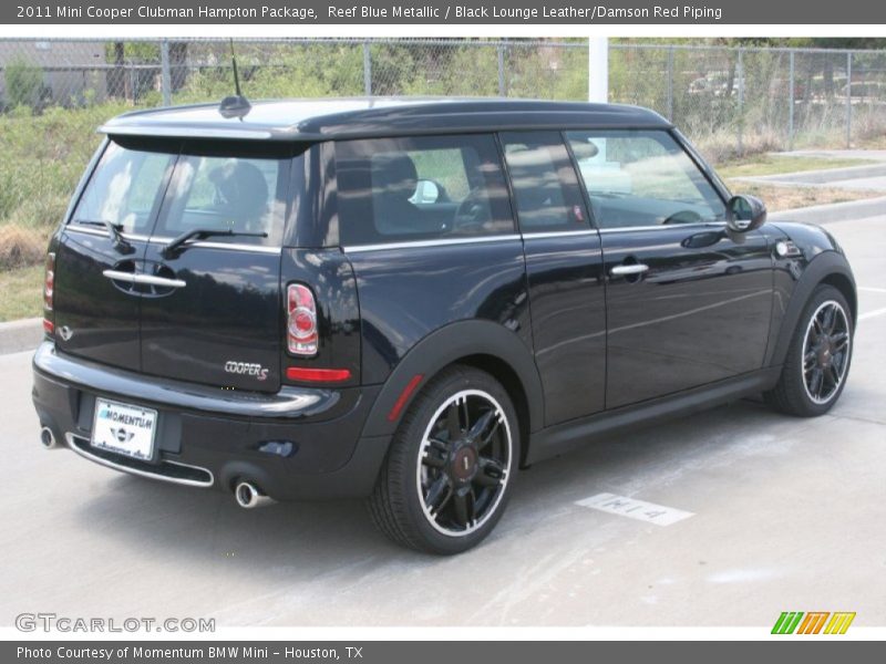 Reef Blue Metallic / Black Lounge Leather/Damson Red Piping 2011 Mini Cooper Clubman Hampton Package